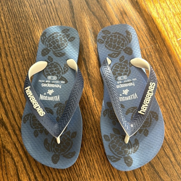 Villebrequin Havianas Chaussures Rubber Flip Flips - Picture 7 of 9